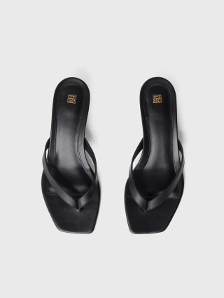 Черные мюли Totême кожаные: фото 3 - Invogue