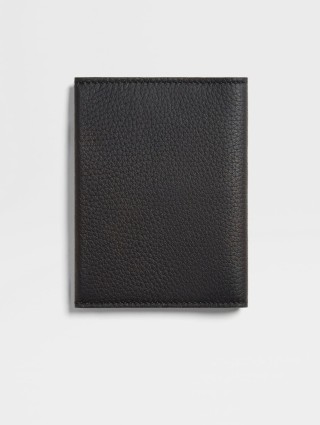 Черная обложка для паспорта ZEGNA из кожи: фото 2 - Invogue