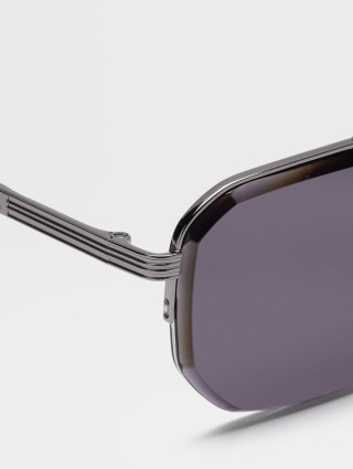Серые очки ZEGNA: фото 3 - Invogue