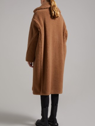 Темно-бежевое пальто Max Mara Teddy Bear: фото 2 - Invogue