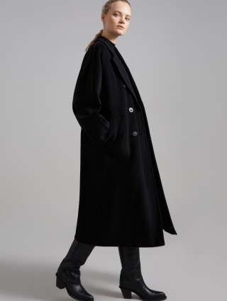 Чорне пальто MAX MARA з вовни та кашеміру: фото 5 - Invogue
