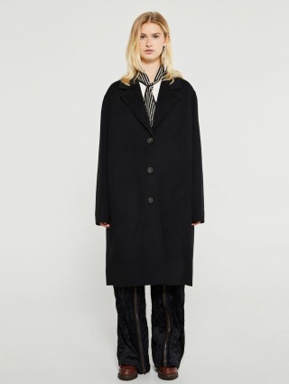 Черное пальто Acne Studios из шерсти: фото 1 - Invogue