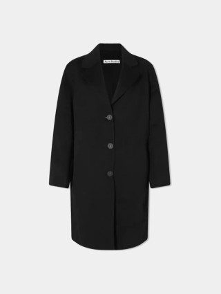 Черное пальто Acne Studios из шерсти: фото - Invogue