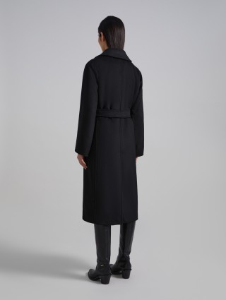 Черное пальто MAX MARA из верблюжьей шерсти: фото 2 - Invogue