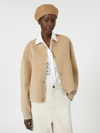 Темно-бежевый бомбер WEEKEND MAX MARA из смеси шерсти: фото 4 - Invogue