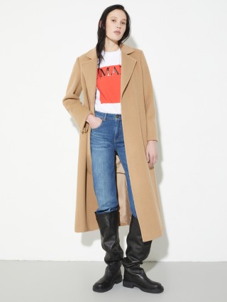 Темно-бежевое пальто MAX&CO из чистой шерсти: фото 3 - Invogue