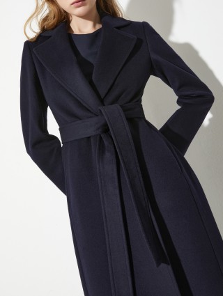 Темно-синее пальто MAX&CO из чистой шерсти: фото 4 - Invogue
