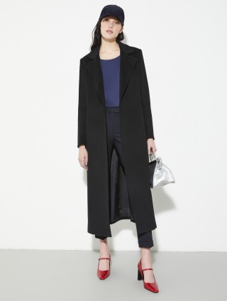 Черное пальто MAX&CO из чистой шерсти: фото 1 - Invogue