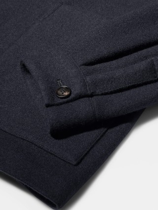 Темно-синій піджак Zegna з відкладним коміром з бленду вовни та кашеміру: фото 3 - Invogue