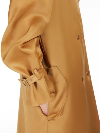 Коричневый плащ MAX MARA: фото 4 - Invogue