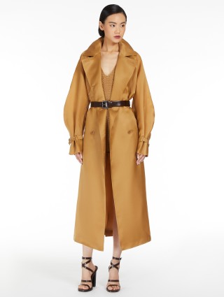 Коричневый плащ MAX MARA: фото 5 - Invogue