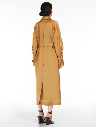 Коричневый плащ MAX MARA: фото 3 - Invogue