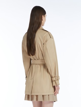 Бежевый тренч Max Mara короткий: фото 2 - Invogue