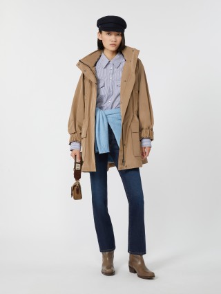 Светло-коричневая ветровая WEEKEND MAX MARA из тафты: фото 1 - Invogue