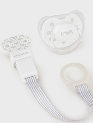 Білий набір Emporio Armani з пляшечок і пустушки: фото 3 - Invogue