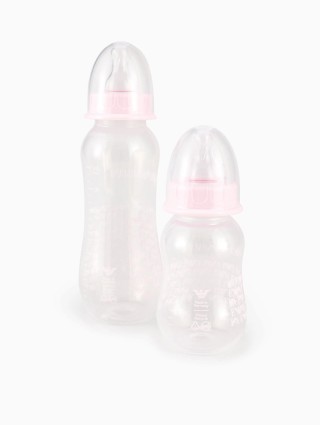 Рожевий набір Emporio Armani з пляшечок і пустушки: фото 2 - Invogue