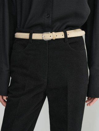 Бежевый ремень Totême кожаный: фото 1 - Invogue