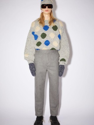 Сині рукавиці Acne Studios з бленду вовни: фото 1 - Invogue