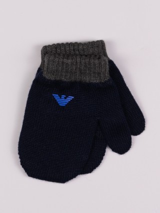 Синие варежки EMPORIO ARMANI KIDS: фото - Invogue