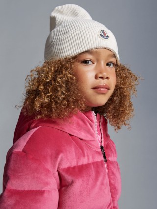 Бежева шапка MONCLER ENFANT : фото 3 - Invogue