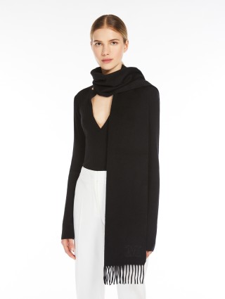 Чорний шарф MAX MARA з кашеміру: фото 1 - Invogue