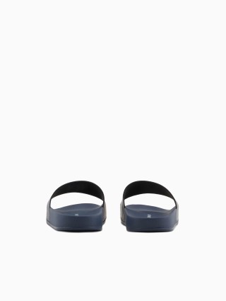 Темно-сині шльопанці Emporio Armani з лого: фото 3 - Invogue