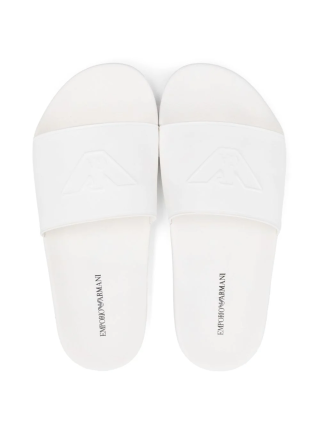Білі шльопанці EMPORIO ARMANI KIDS з логотипом: фото 2 - Invogue