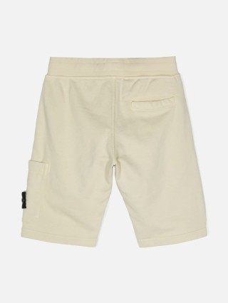 Бежевые шорты STONE ISLAND из хлопка: фото 1 - Invogue