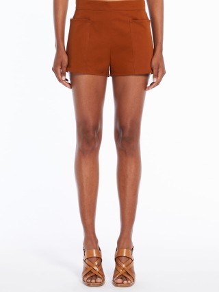 Коричневые шорты MAX MARA: фото 1 - Invogue