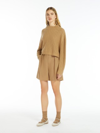 Темно-бежеві шорти Max Mara вовняні: фото 3 - Invogue