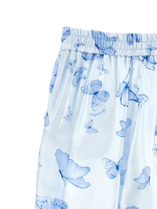 Блакитні штани MONNALISA з принтом з метеликами: фото 3 - Invogue