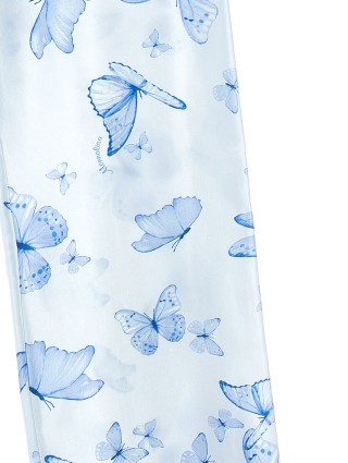 Блакитні штани MONNALISA з принтом з метеликами: фото 2 - Invogue