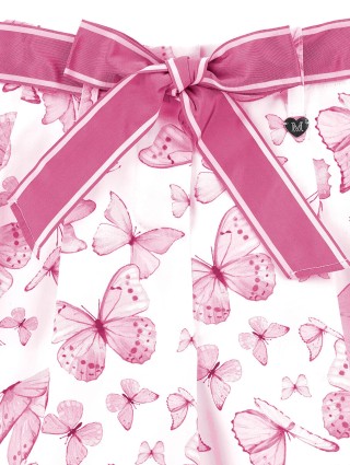 Кремовые шорты MONNALISA с принтом с бабочками: фото 4 - Invogue