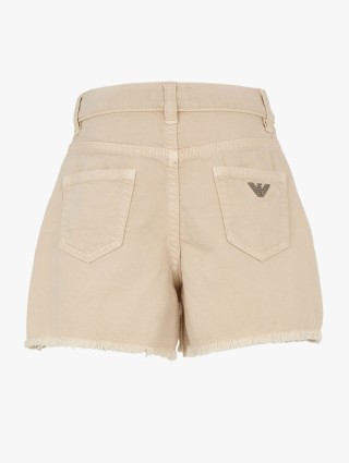 Бежеві шорти EMPORIO ARMANI KIDS з бавовняного деніму: фото 1 - Invogue