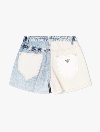 Шорты EMPORIO ARMANI KIDS из хлопкового денима: фото 1 - Invogue