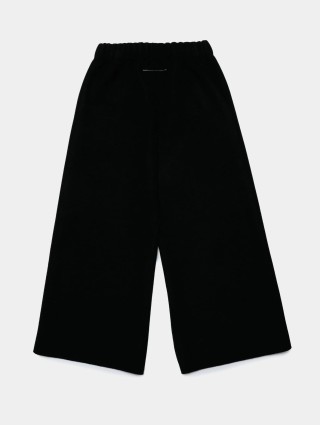Чёрные брюки MM6 MAISON MARGIELA KIDS: фото 1 - Invogue