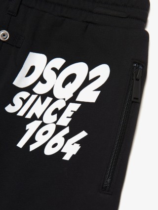 Чёрные брюки DSQUARED KID: фото 2 - Invogue