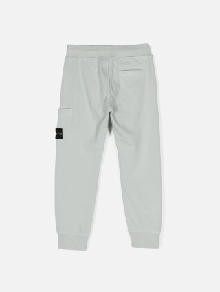 Серые спортивные брюки STONE ISLAND с нашивкой: фото 1 - Invogue