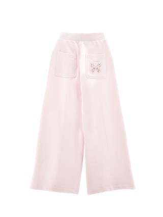 Розовые брюки MONNALISA свободного кроя: фото 2 - Invogue