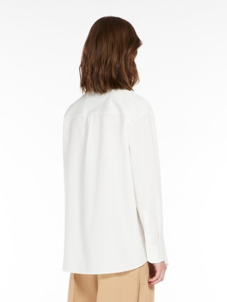 Белая рубашка WEEKEND MAX MARA из хлопкового поплина: фото 2 - Invogue