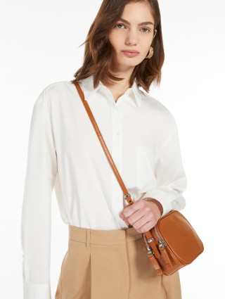 Белая рубашка WEEKEND MAX MARA из хлопкового поплина: фото 3 - Invogue