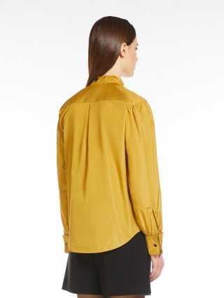 Гірчична сорочка Max Mara з шовкової тафти: фото 2 - Invogue