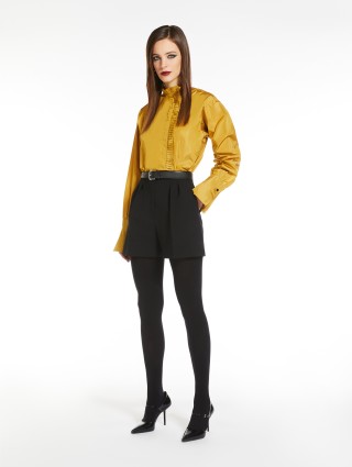 Гірчична сорочка Max Mara з шовкової тафти: фото 3 - Invogue