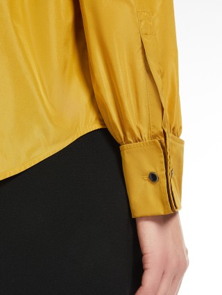 Гірчична сорочка Max Mara з шовкової тафти: фото 5 - Invogue