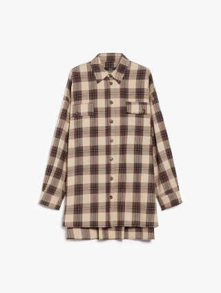 Фланелевая рубашка WEEKEND MAX MARA с клетчатым узором: фото - Invogue