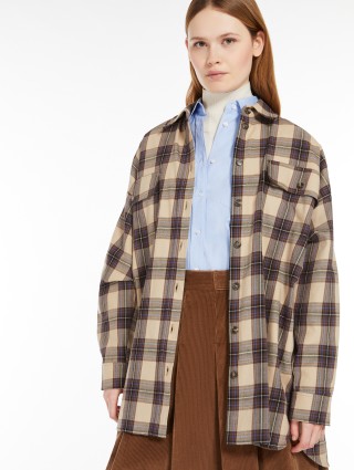 Фланелевая рубашка WEEKEND MAX MARA с клетчатым узором: фото 3 - Invogue