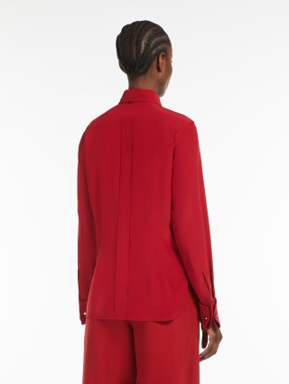 Красная рубашка Max Mara шелковая: фото 3 - Invogue