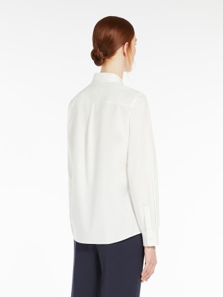 Белая рубашка WEEKEND MAX MARA из хлопка: фото 3 - Invogue