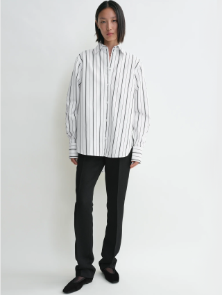 Белая рубашка Totême в полоску: фото 1 - Invogue