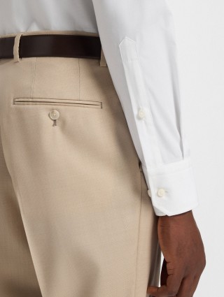 Белая рубашка BOSS из эластичного хлопкового поплина: фото 5 - Invogue